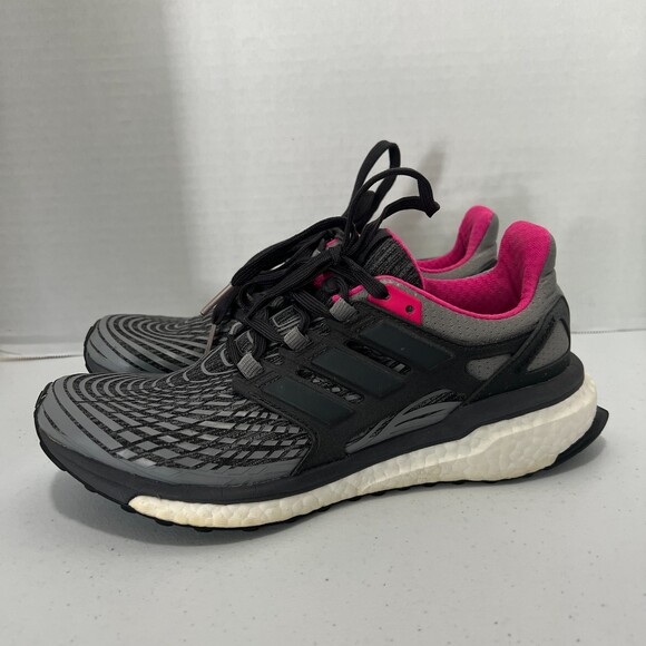 Adidas Energy Boost Womens Size 7.5 Gray Pink Shoes Sneakers Running BB3456 - Picture 2 of 10
